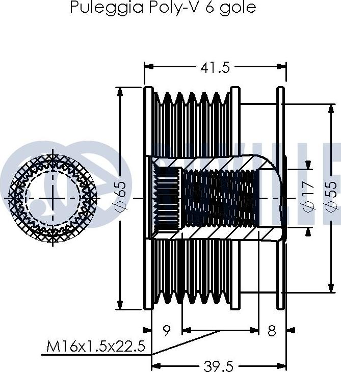 Ruville 542386 - Puleggia cinghia, Alternatore autozon.pro