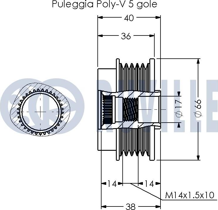 Ruville 542321 - Puleggia cinghia, Alternatore autozon.pro