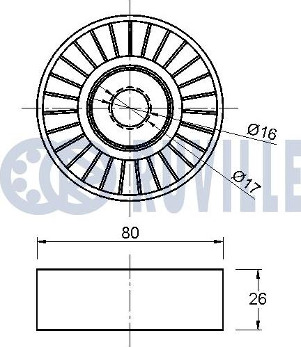 Ruville 542376 - Galoppino / Guidacinghia, Cinghia Poly-V autozon.pro