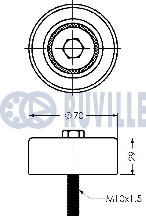 Ruville 542370 - Galoppino / Guidacinghia, Cinghia Poly-V autozon.pro