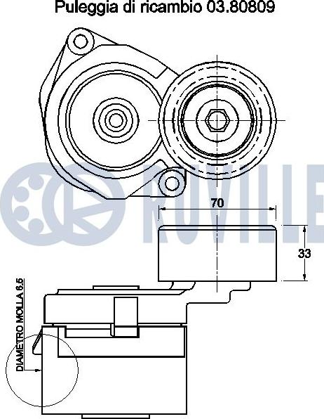 Ruville 542240 - Tendicinghia, Cinghia Poly-V autozon.pro