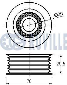 Ruville 542241 - Galoppino / Guidacinghia, Cinghia Poly-V autozon.pro