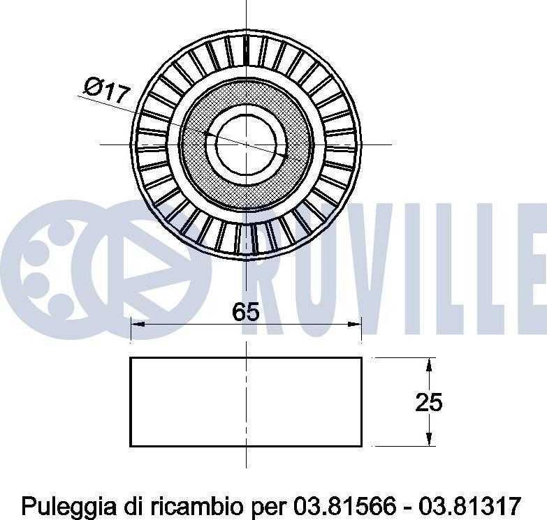 Ruville 542268 - Galoppino / Guidacinghia, Cinghia Poly-V autozon.pro