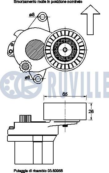 Ruville 542207 - Tendicinghia, Cinghia Poly-V autozon.pro