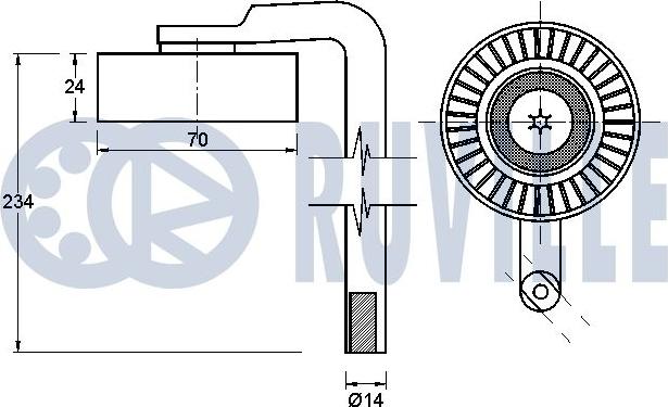 Ruville 542289 - Tendicinghia, Cinghia Poly-V autozon.pro