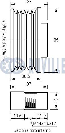 Ruville 542234 - Puleggia cinghia, Alternatore autozon.pro