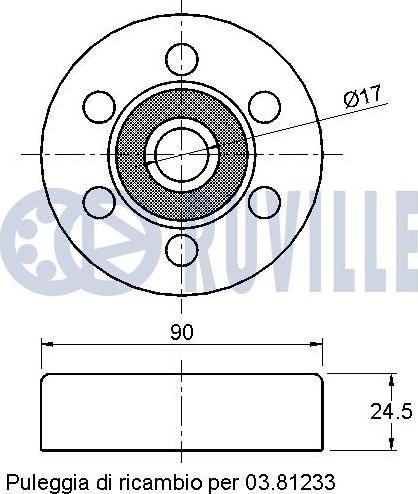 Ruville 542271 - Galoppino / Guidacinghia, Cinghia Poly-V autozon.pro