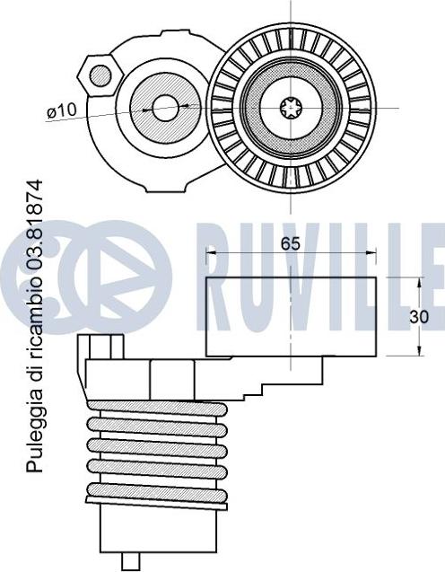 Ruville 542743 - Tendicinghia, Cinghia Poly-V autozon.pro