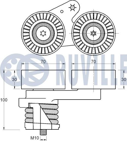 Ruville 542737 - Tendicinghia, Cinghia Poly-V autozon.pro