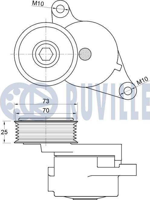 Ruville 542773 - Galoppino / Guidacinghia, Cinghia dentata autozon.pro