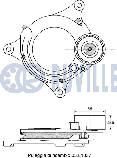 Ruville 542777 - Tendicinghia, Cinghia Poly-V autozon.pro