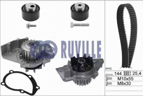 Ruville 55921731 - Pompa acqua + Kit cinghie dentate autozon.pro