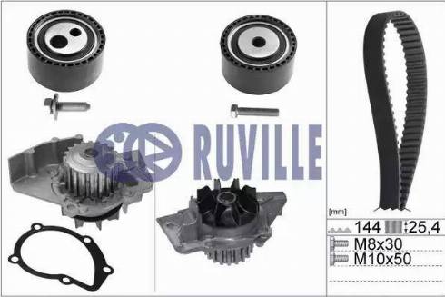 Ruville 55971721 - Pompa acqua + Kit cinghie dentate autozon.pro