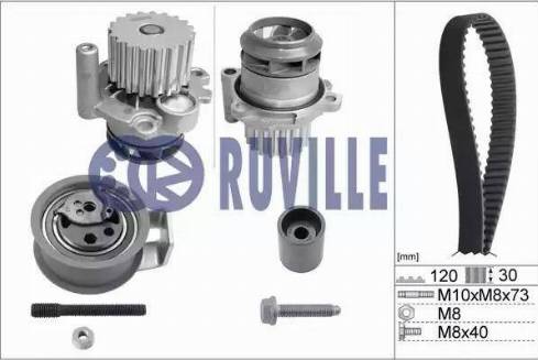 Ruville 55494701 - Pompa acqua + Kit cinghie dentate autozon.pro