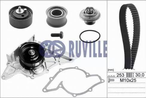 Ruville 55490701 - Pompa acqua + Kit cinghie dentate autozon.pro