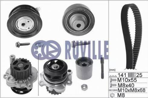 Ruville 55491731 - Pompa acqua + Kit cinghie dentate autozon.pro