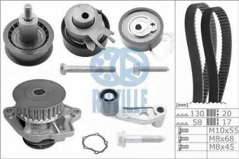 Ruville 55456711 - Pompa acqua + Kit cinghie dentate autozon.pro