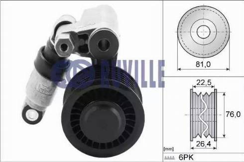 Ruville 55483 - Tendicinghia, Cinghia Poly-V autozon.pro