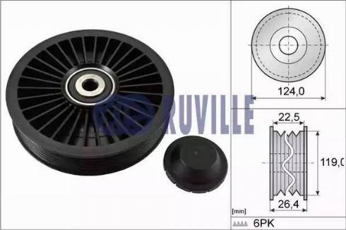 Ruville 55546 - Galoppino / Guidacinghia, Cinghia Poly-V autozon.pro