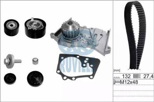 Ruville 55519711 - Pompa acqua + Kit cinghie dentate autozon.pro