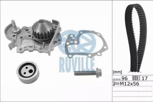 Ruville 55622702 - Pompa acqua + Kit cinghie dentate autozon.pro