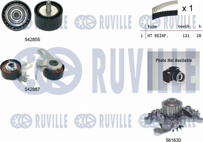 Ruville 5504971 - Pompa acqua + Kit cinghie dentate autozon.pro