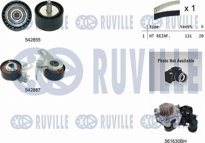 Ruville 5504972 - Pompa acqua + Kit cinghie dentate autozon.pro