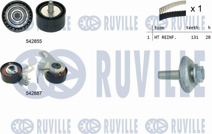 Ruville 550497 - Kit cinghie dentate autozon.pro