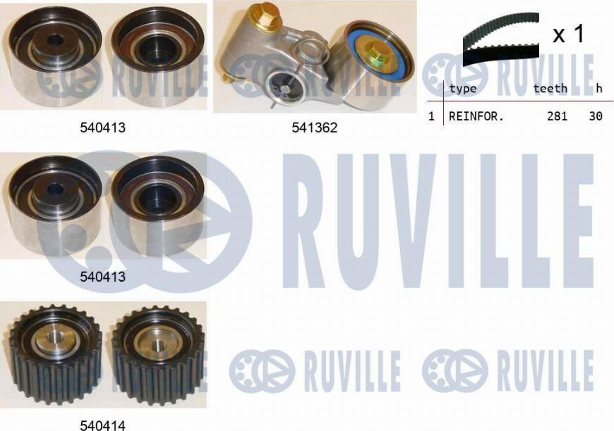 Ruville 550465 - Kit cinghie dentate autozon.pro