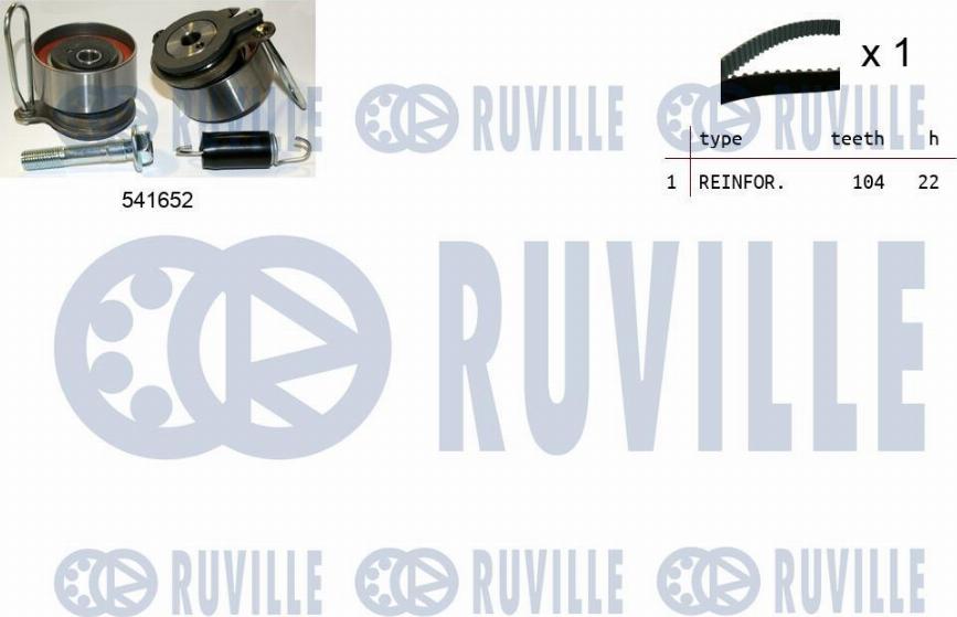 Ruville 550409 - Kit cinghie dentate autozon.pro