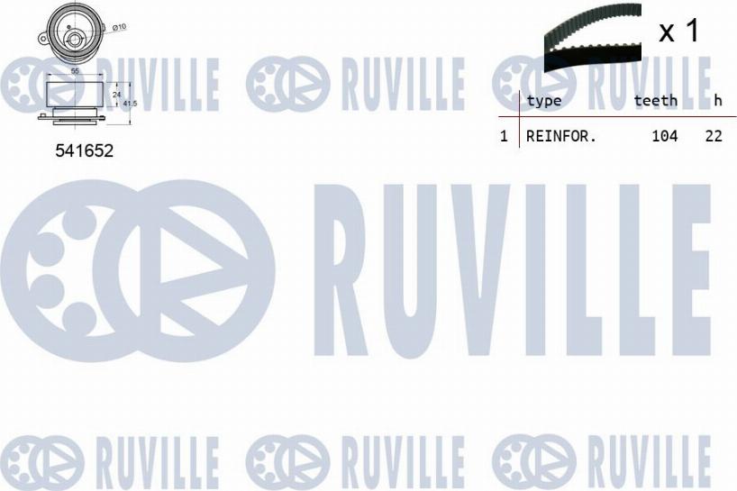 Ruville 550409 - Kit cinghie dentate autozon.pro