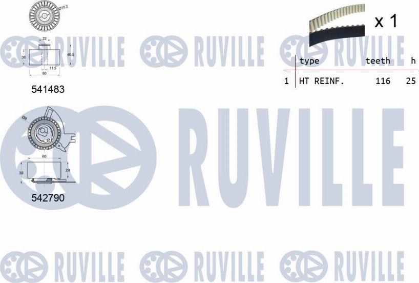 Ruville 550427 - Kit cinghie dentate autozon.pro