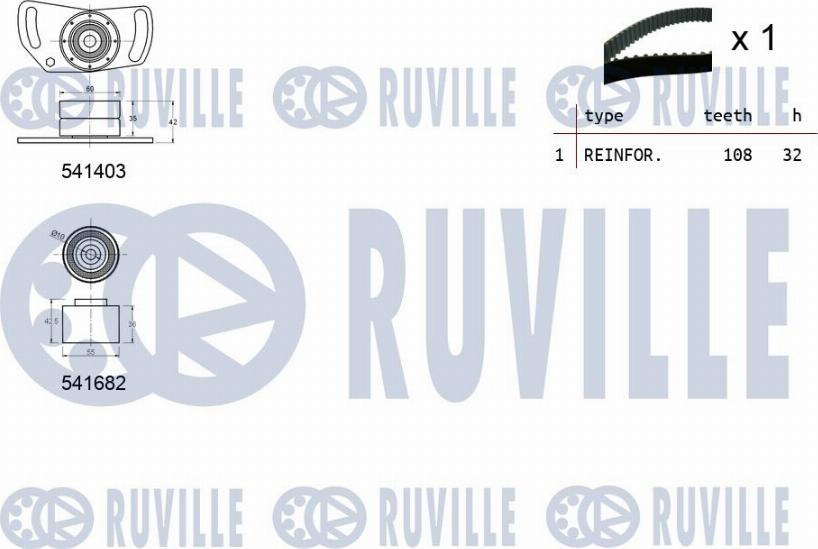 Ruville 550475 - Kit cinghie dentate autozon.pro