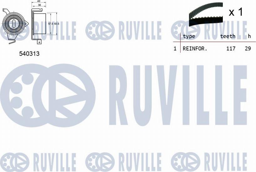 Ruville 550473 - Kit cinghie dentate autozon.pro