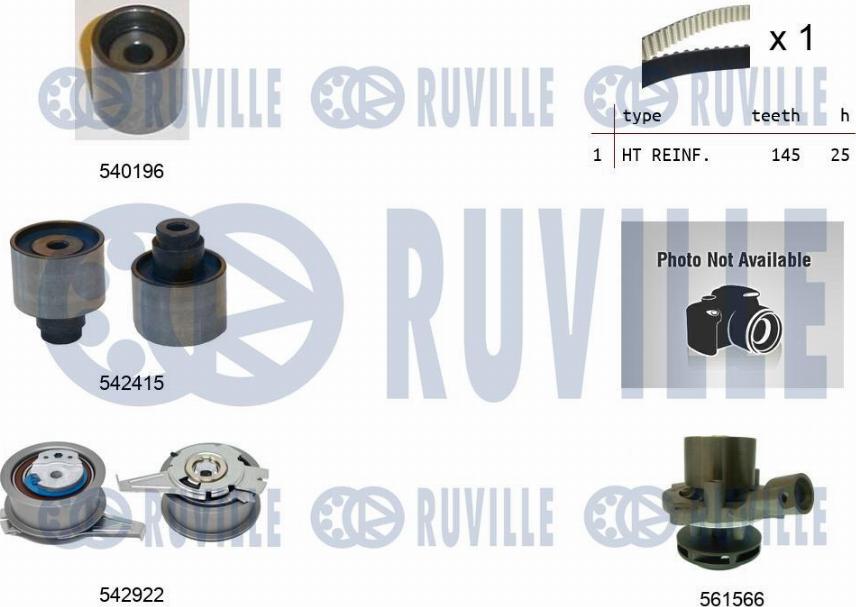 Ruville 5505061 - Pompa acqua + Kit cinghie dentate autozon.pro