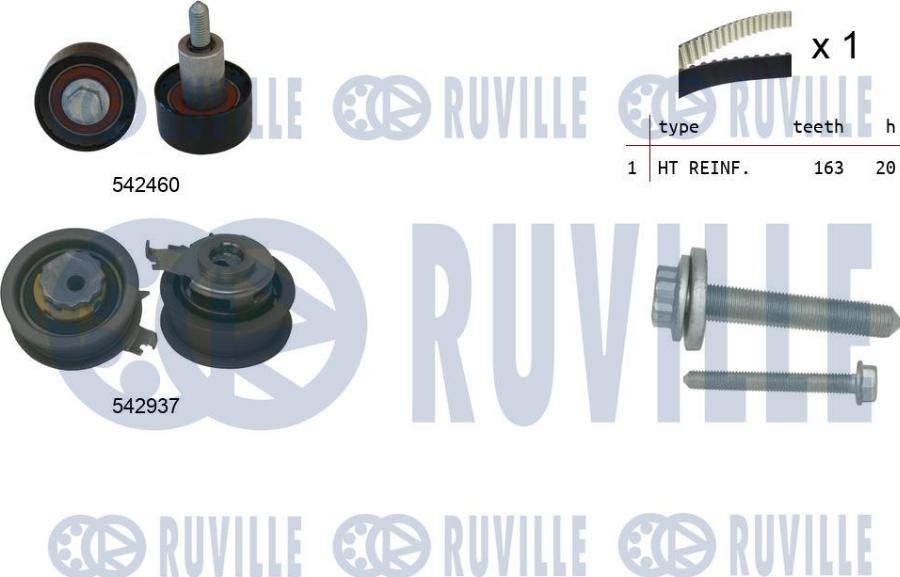 Ruville 550516 - Kit cinghie dentate autozon.pro