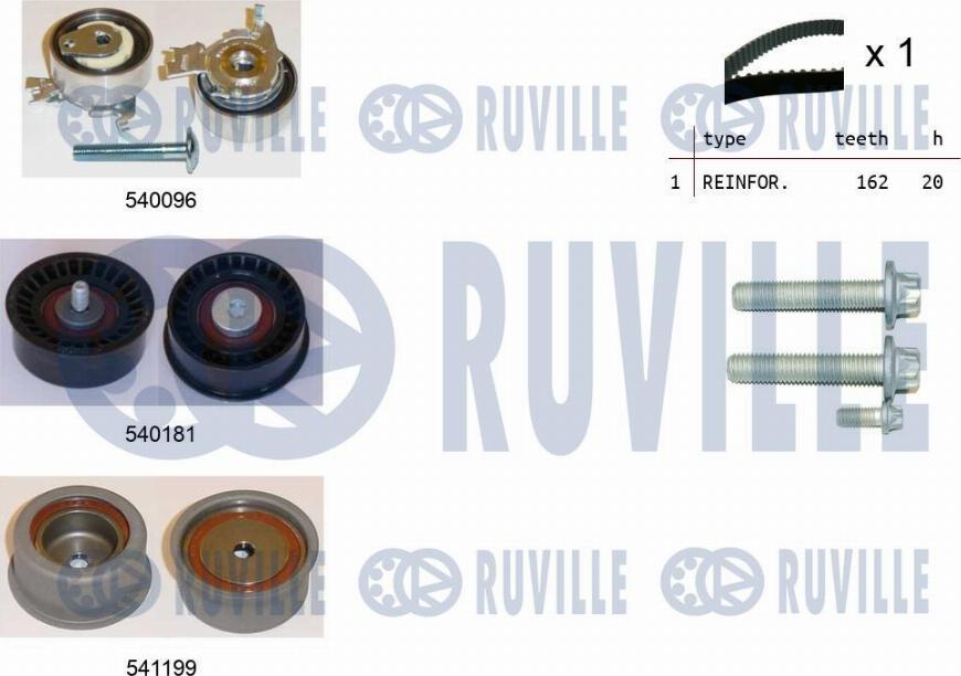 Ruville 550041 - Kit cinghie dentate autozon.pro