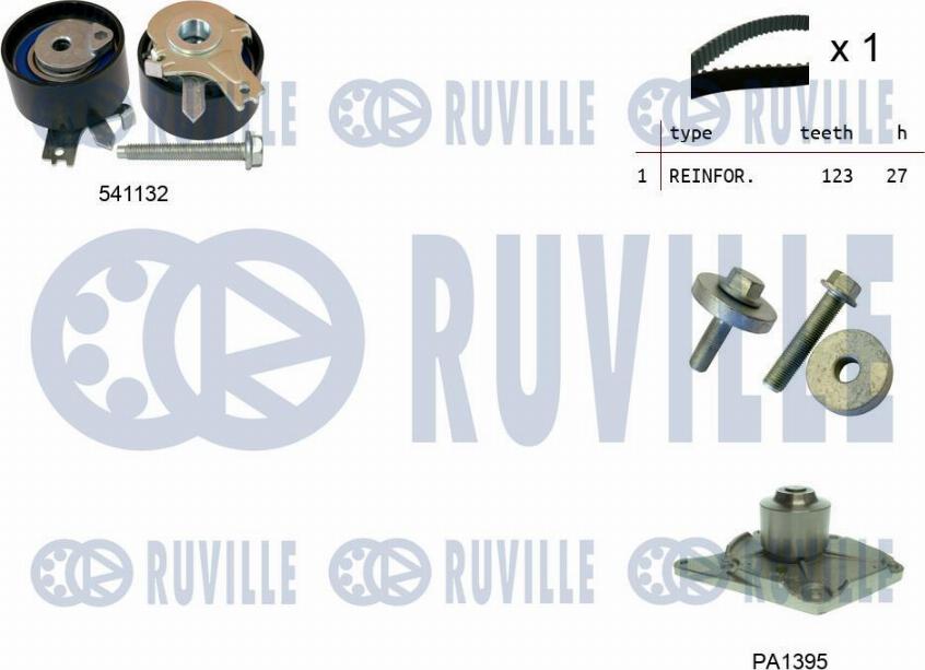 Ruville 5500552 - Pompa acqua + Kit cinghie dentate autozon.pro