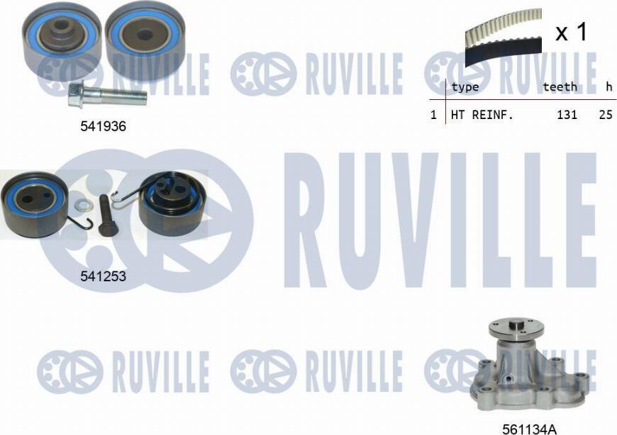 Ruville 5500632 - Pompa acqua + Kit cinghie dentate autozon.pro