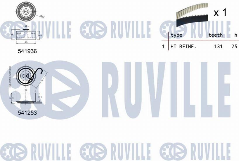 Ruville 550063 - Kit cinghie dentate autozon.pro