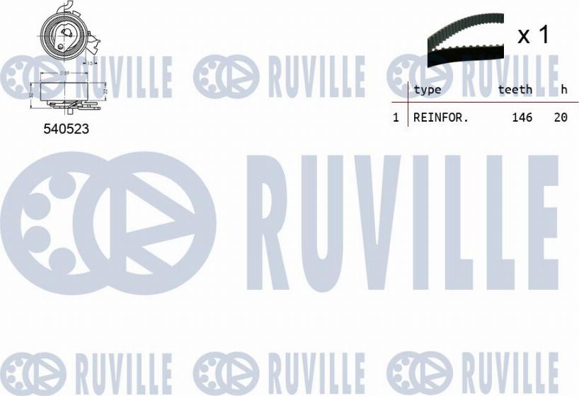 Ruville 550088 - Kit cinghie dentate autozon.pro