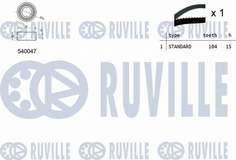 Ruville 550026 - Kit cinghie dentate autozon.pro