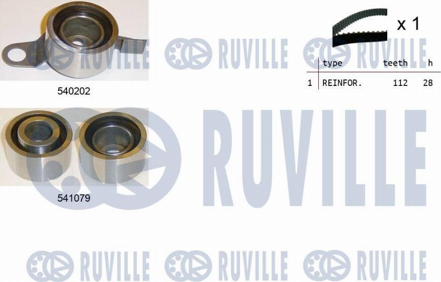 Ruville 550158 - Kit cinghie dentate autozon.pro