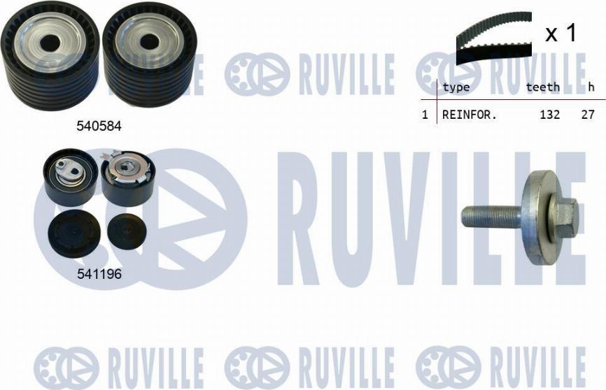 Ruville 550109 - Kit cinghie dentate autozon.pro