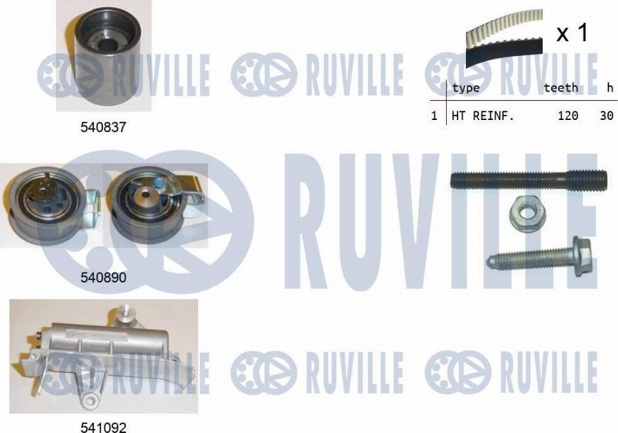 Ruville 550138 - Kit cinghie dentate autozon.pro