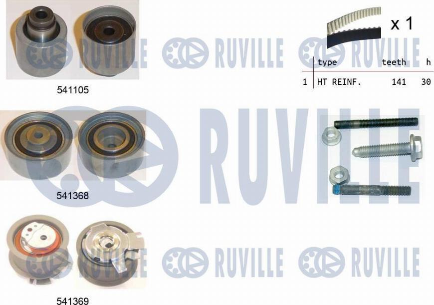 Ruville 550126 - Kit cinghie dentate autozon.pro