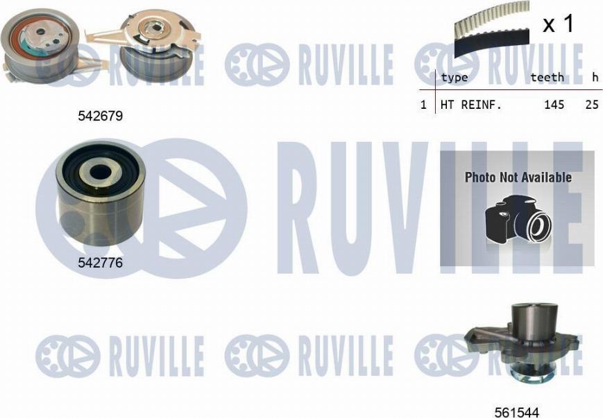 Ruville 5503911 - Pompa acqua + Kit cinghie dentate autozon.pro