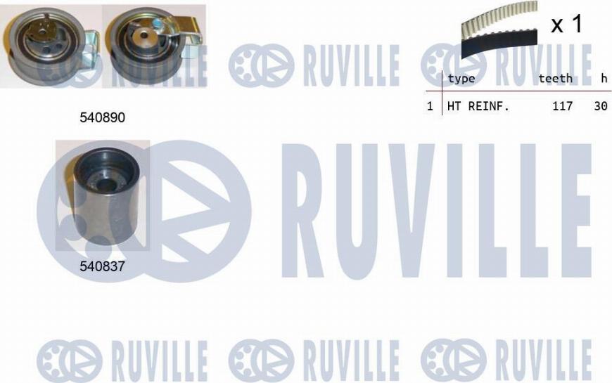 Ruville 550342 - Kit cinghie dentate autozon.pro