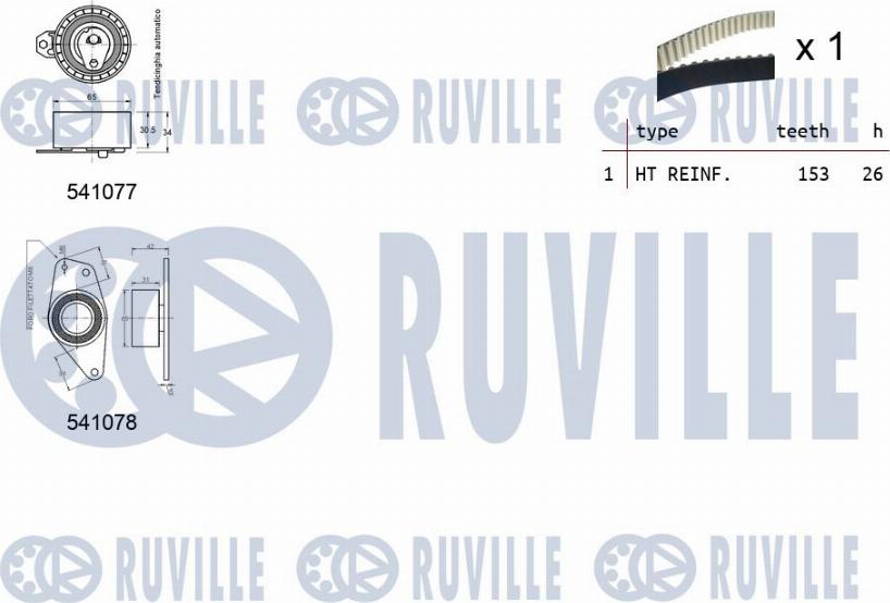 Ruville 550347 - Kit cinghie dentate autozon.pro