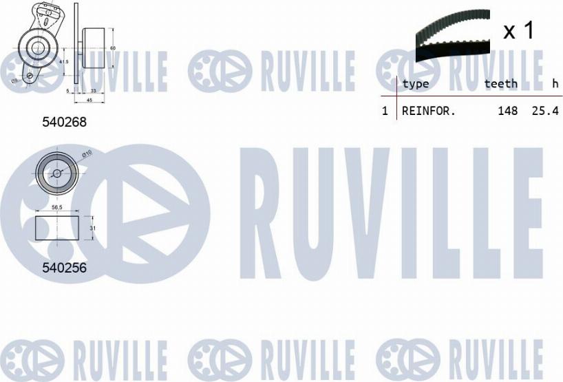 Ruville 550351 - Kit cinghie dentate autozon.pro